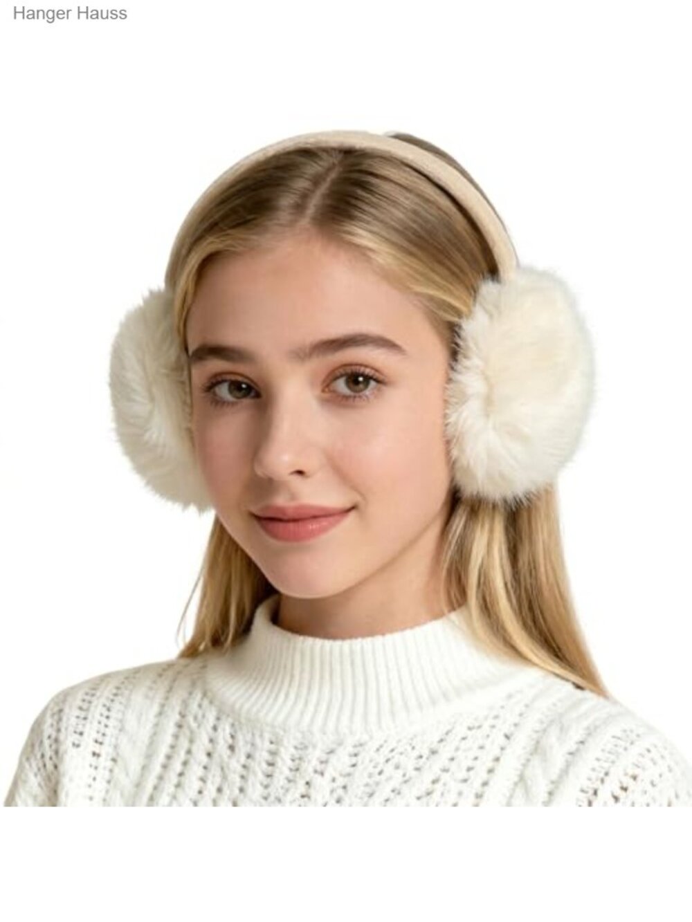 Genuine Rabbit Fur Earmuffs Adjustable Ear Warmers